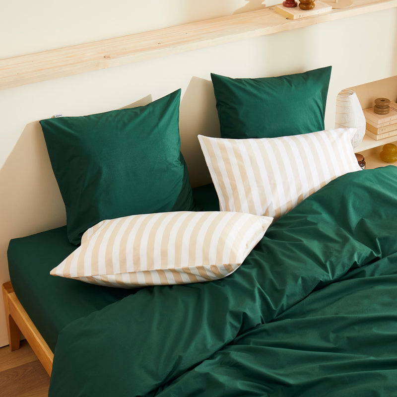 2 taies d'oreiller en percale de coton bio