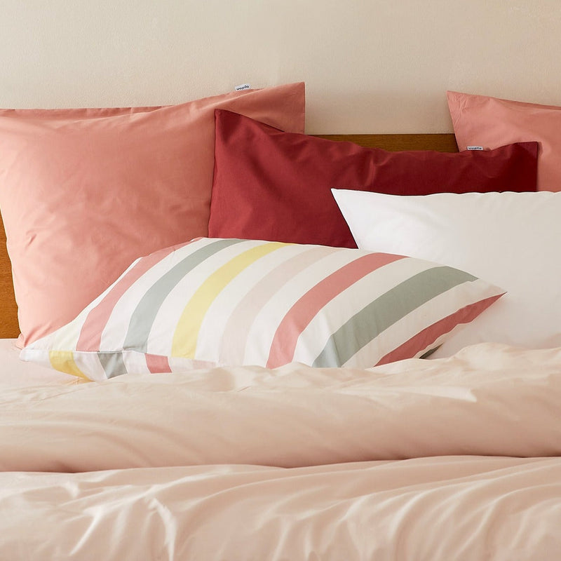 La taie d'oreiller en percale de coton bio