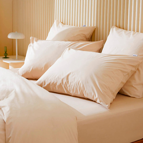 La taie d'oreiller en percale de coton bio - Beige
