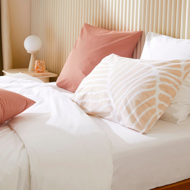 La taie d'oreiller en percale de coton bio