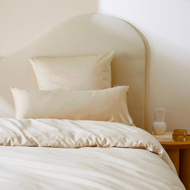 La housse de couette en satin de coton bio
