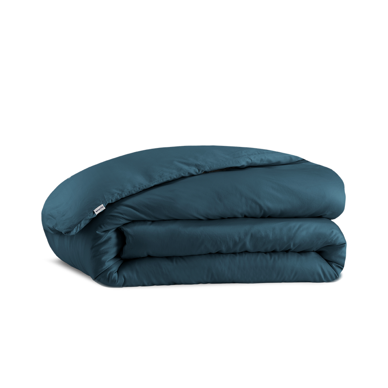 La housse de couette en satin de coton bio