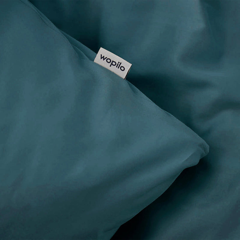 La housse de couette en satin de coton bio