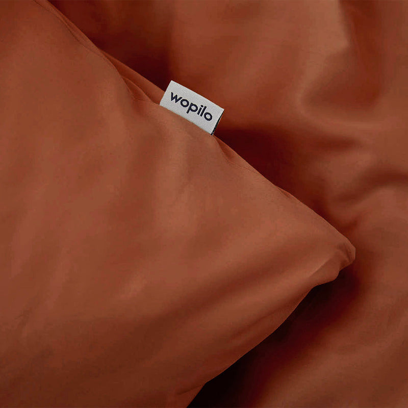 La housse de couette en satin de coton bio