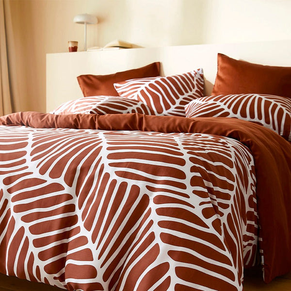 La housse de couette en Tencel™ - Dunes terracotta - Verso uni