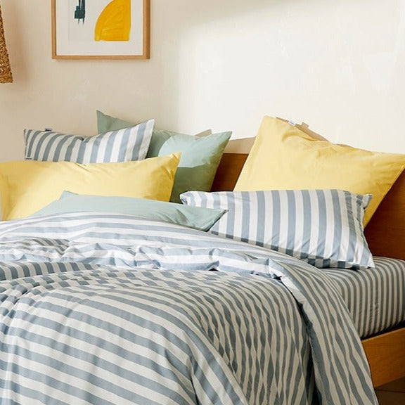 2 taies d'oreiller en percale de coton bio