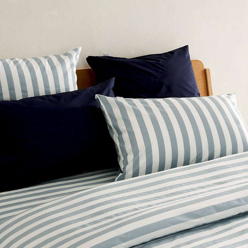 2 taies d'oreiller en percale de coton bio