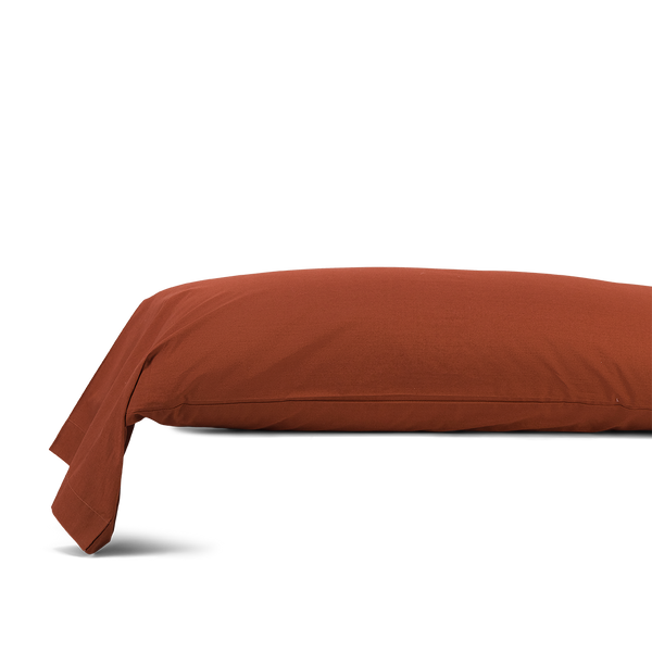 La taie de traversin en percale de coton bio