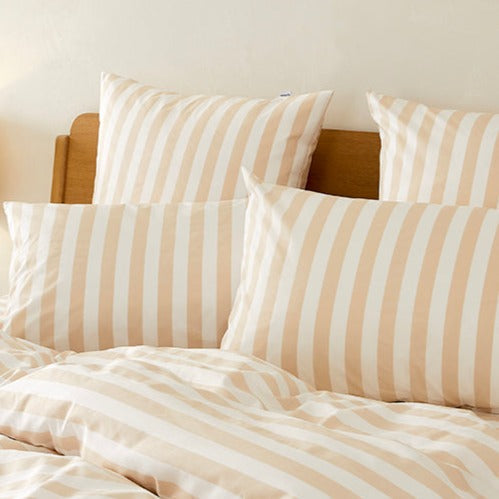 2 taies d'oreiller en percale de coton bio