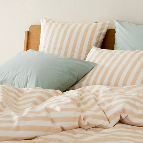 2 taies d'oreiller en percale de coton bio