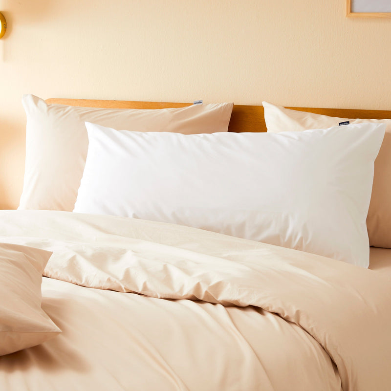 La taie du oli max en percale de coton bio - Blanc