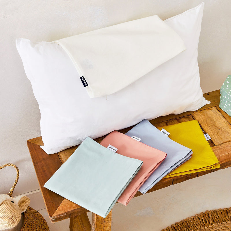Taie d'oreiller enfant en percale de coton bio