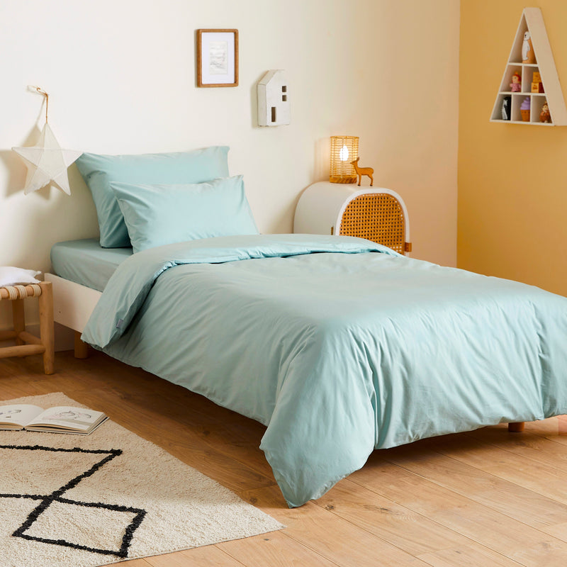 Taie d'oreiller enfant en percale de coton bio