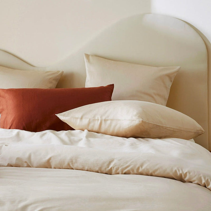 La taie d'oreiller en satin de coton bio