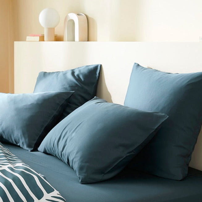 2 taies d'oreiller en Tencel™ - Bleu ardoise
