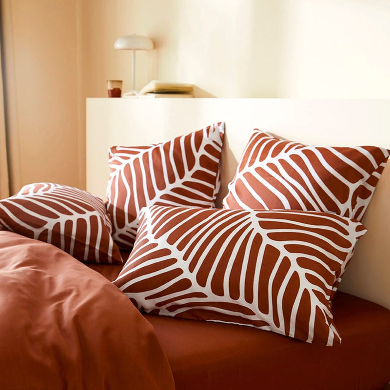 2 taies d'oreiller en Tencel™ - Dunes terracotta