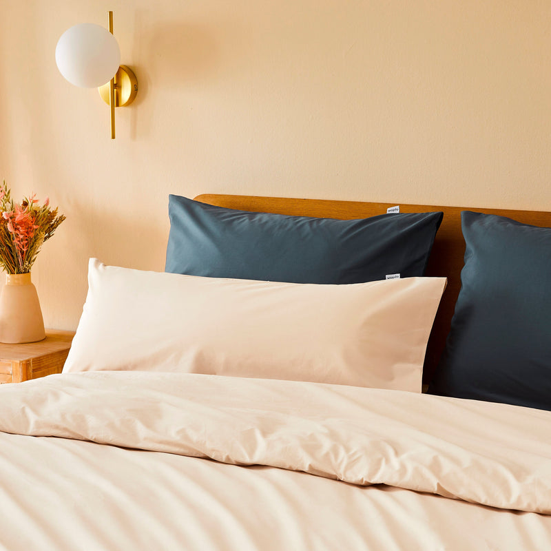 La taie de traversin wonderpilo en percale de coton bio - Beige