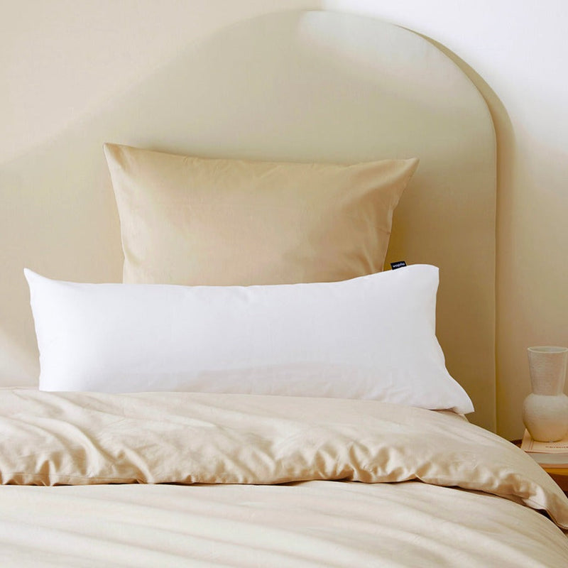 La taie de traversin wonderpilo en satin de coton bio - Blanc