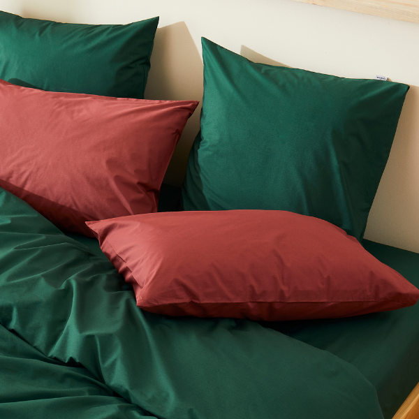 La taie d'oreiller en percale de coton bio