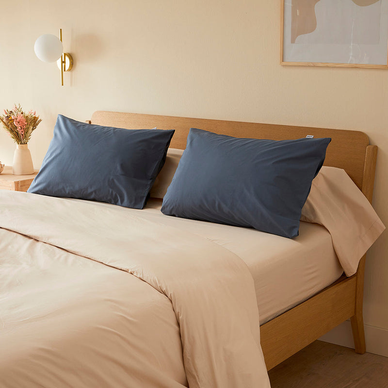 La taie de traversin en percale de coton bio