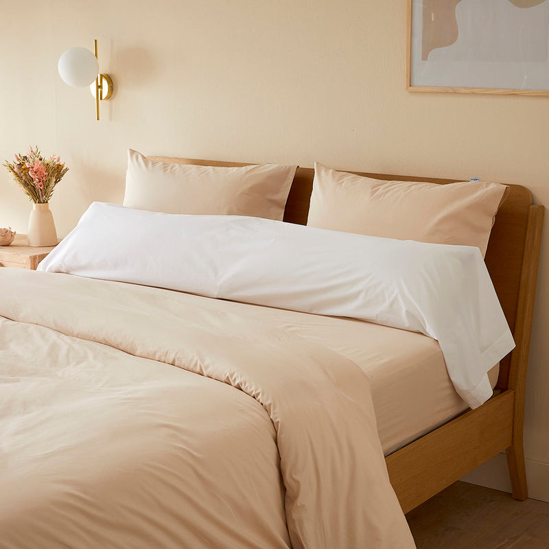 La taie de traversin en percale de coton bio - Blanc