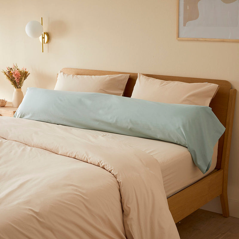 La taie de traversin en percale de coton bio - Vert d'eau