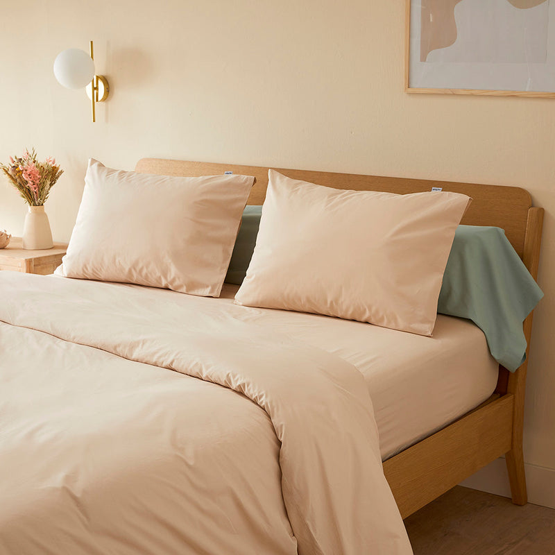 La taie de traversin en percale de coton bio