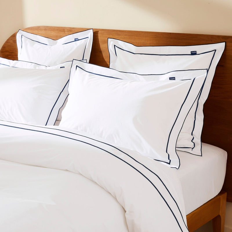 2 taies d'oreiller en percale de coton bio