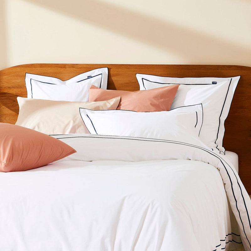 2 taies d'oreiller en percale de coton bio