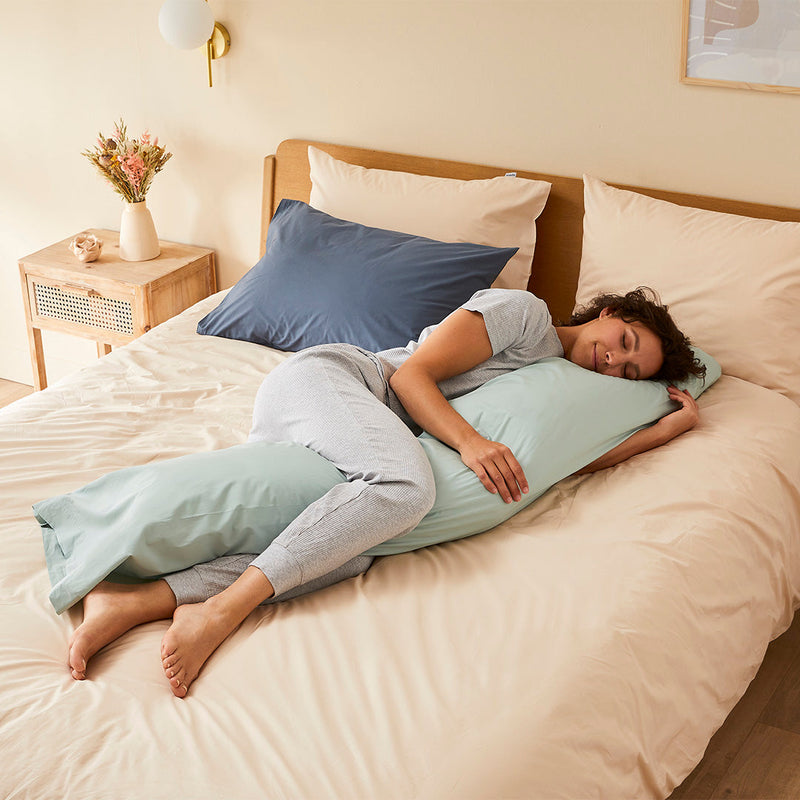 La taie de traversin en percale de coton bio