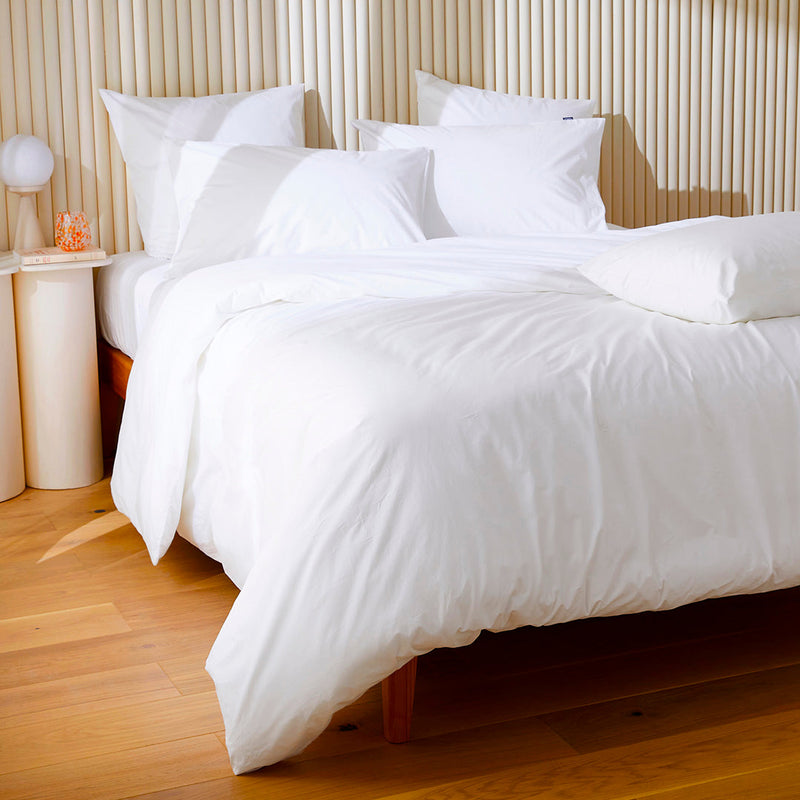 La housse de couette en percale de coton bio - Blanc