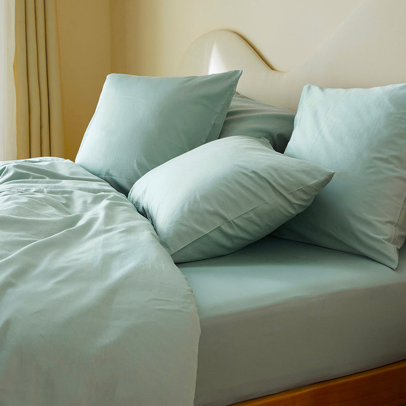 La housse de couette en satin de coton bio