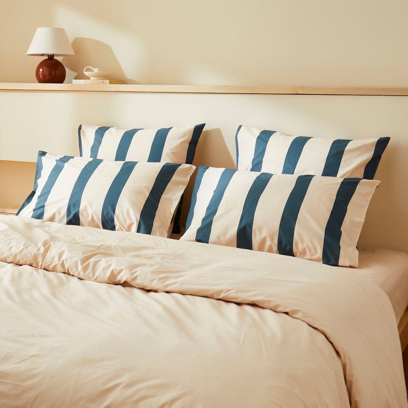 2 taies d'oreiller en percale de coton bio