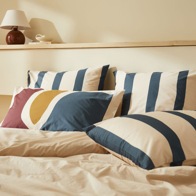 2 taies d'oreiller en percale de coton bio