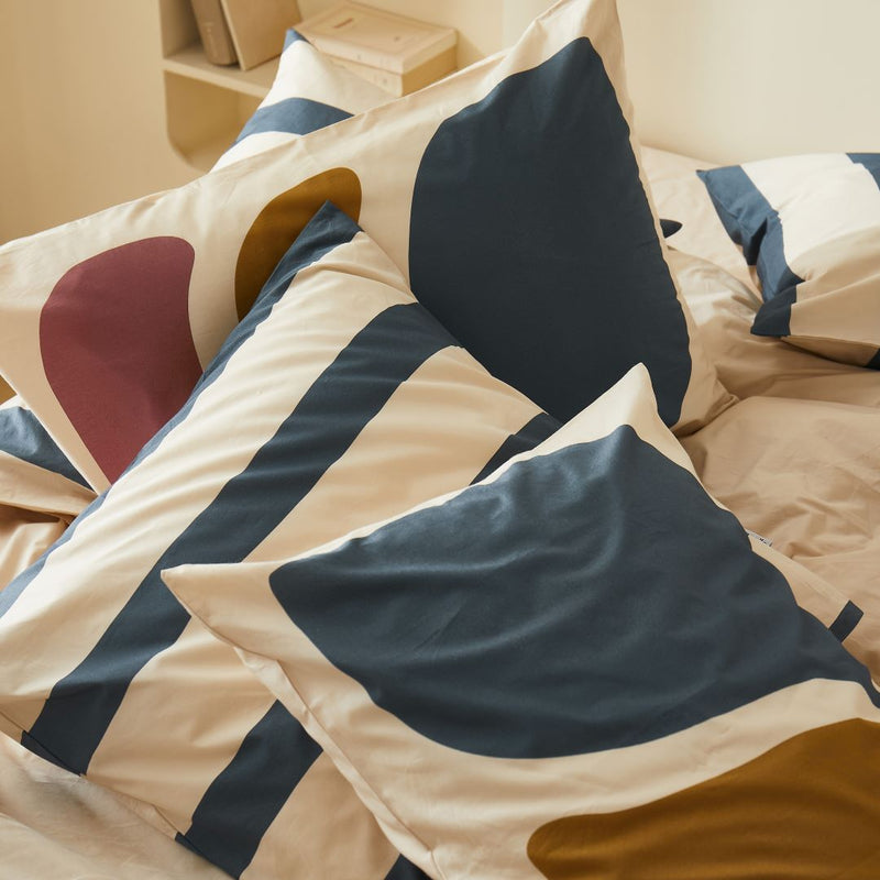 2 taies d'oreiller en percale de coton bio