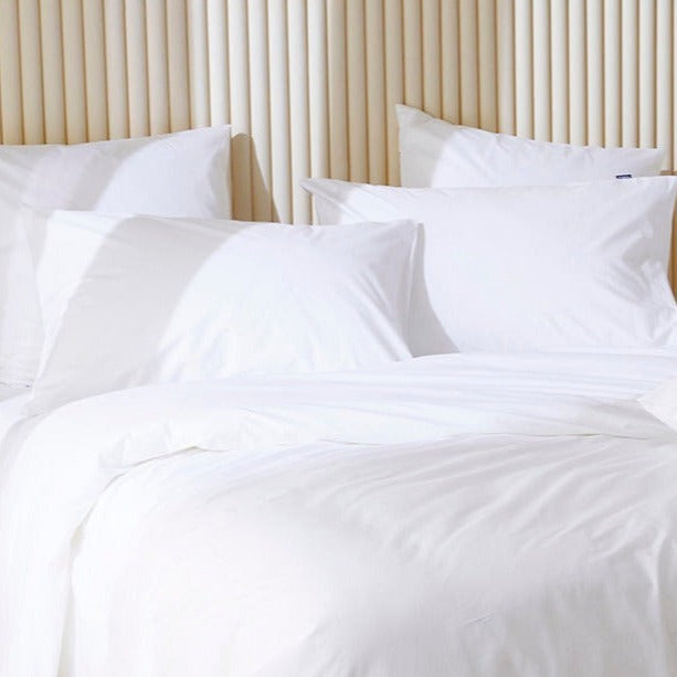 La taie d'oreiller en percale de coton bio - Blanc