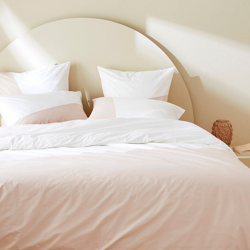 2 taies d'oreiller en percale de coton bio