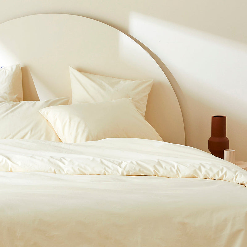 2 taies d'oreiller en percale de coton bio