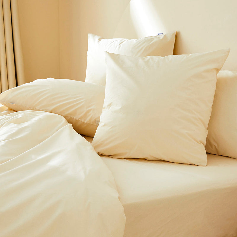 2 taies d'oreiller en percale de coton bio