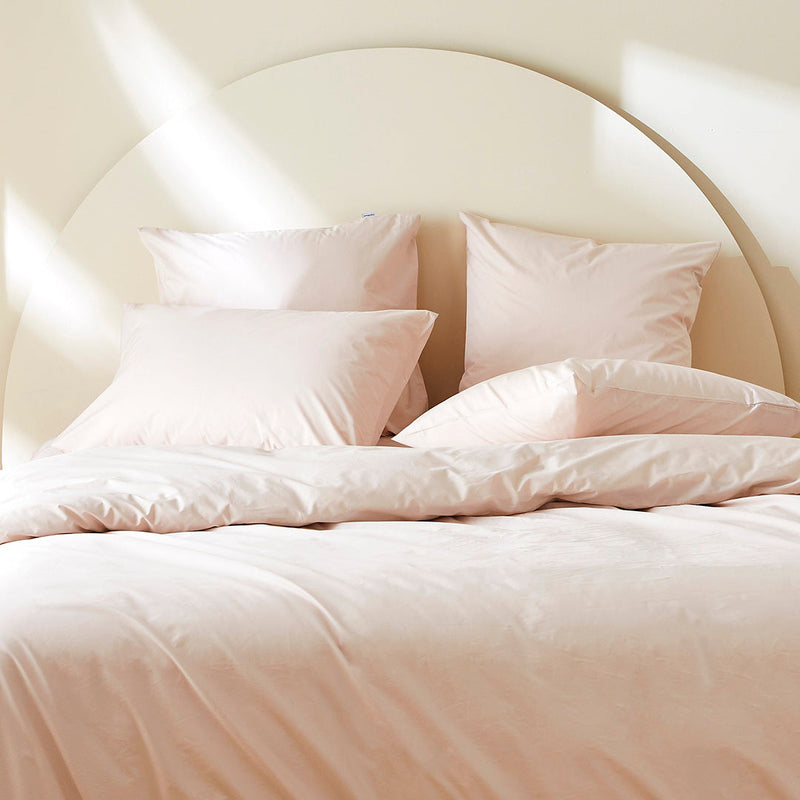 2 taies d'oreiller en percale de coton bio