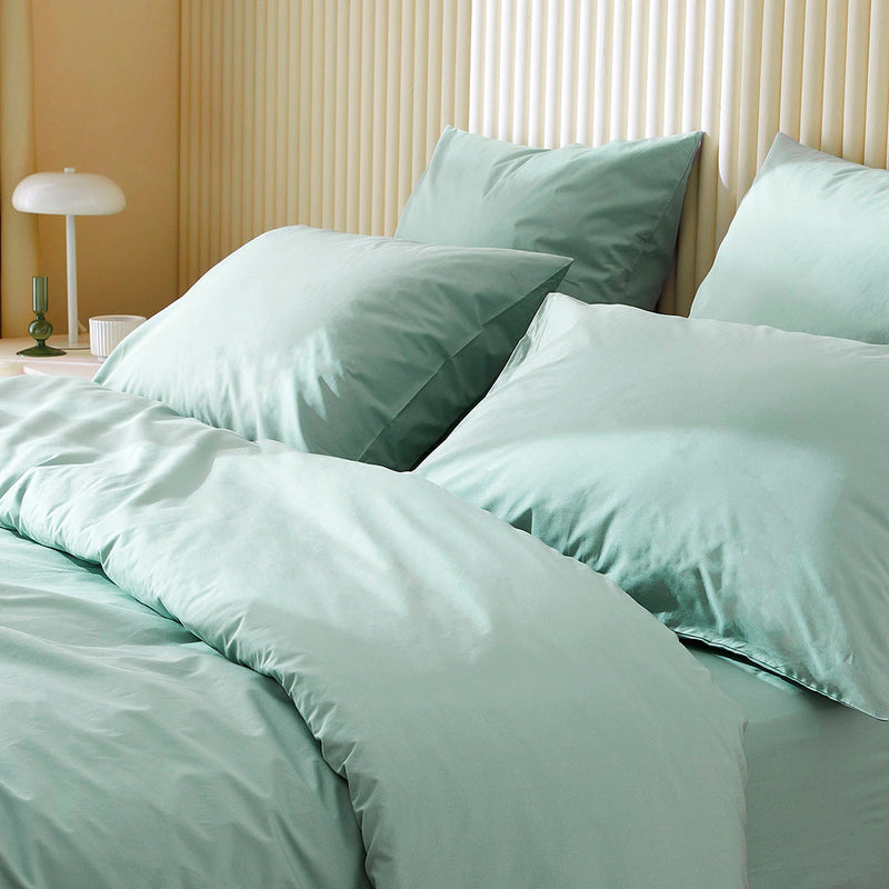 2 taies d'oreiller en percale de coton bio