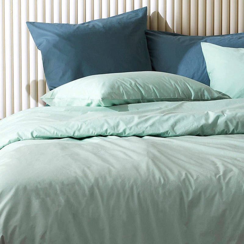 2 taies d'oreiller en percale de coton bio