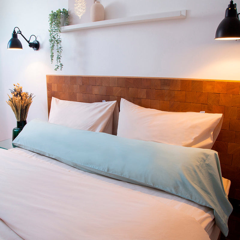 La taie de traversin en percale de coton bio