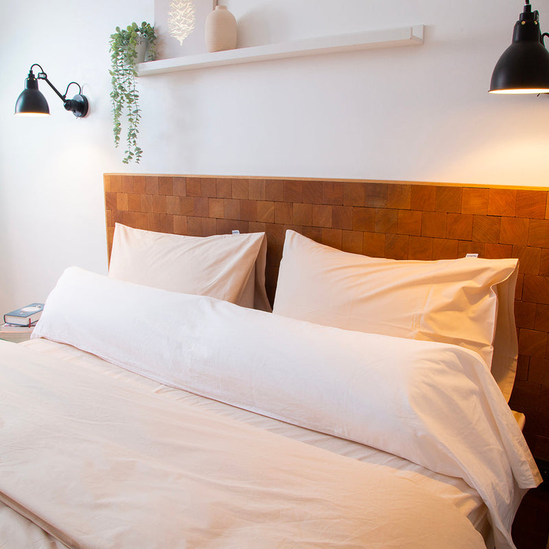 La taie de traversin en percale de coton bio