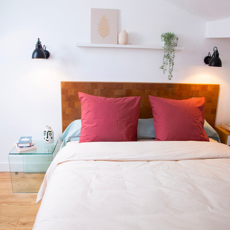 La taie de traversin en percale de coton bio