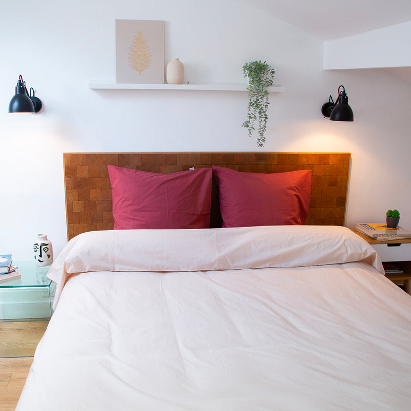 La taie de traversin en percale de coton bio