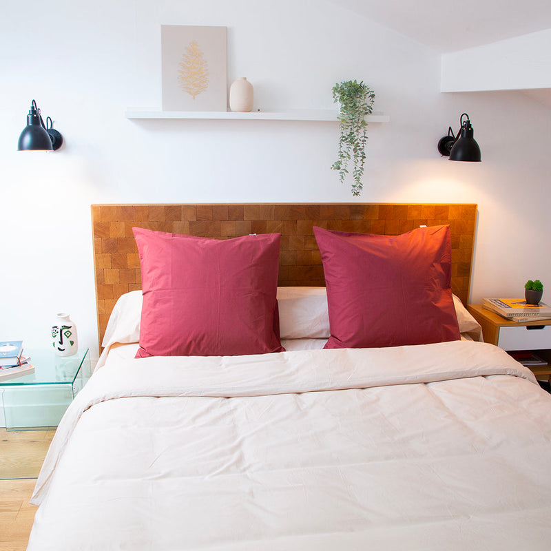 La taie de traversin en percale de coton bio